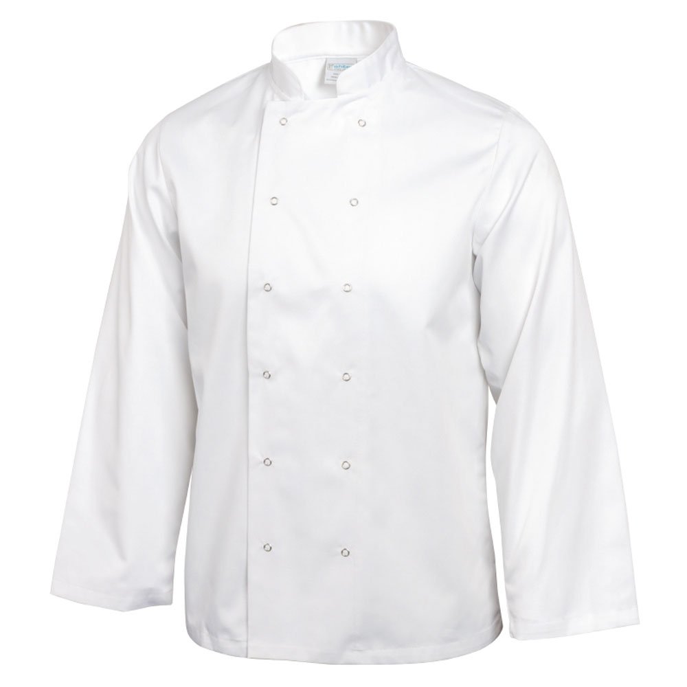 Whites Chefs Clothing A134-XS Whites Vegas Chefs Jacket, Long Sleeve, White, X-Small Size