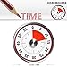 Magnetic Visual Kitchen Timer, Manual Rotate Countdown Timer for Food Cooking Loud Ring, Visible Time Reading Clock Timers for Kids Teachers, Audible Red Dial Analog Magnet Timer for Game Classroom