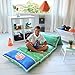 Butterfly Craze Kid's Floor Pillow Bed Cover - Use as Nap Mat, Portable Toddler Bed Alternative for Sleepovers, Travel, Napping, or as a Lounger for Reading, Playing. Cover Only!