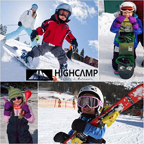 Kids Winter Waterproof Ski Snow Mittens Warm with Zipper for Toddler Girls- KSM21