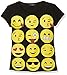 Girls Emoji Short Sleeved T Shirt New Kids Smiley Print Tops Novelty