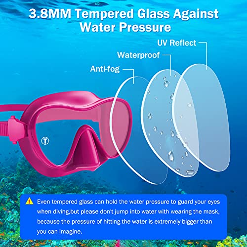 Rodicoco Dry Snorkel Set,Upgrade Frameless Snorkel Mask Snorkel Goggles,Foldable Diving Mask