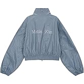 Matin Kim, Coating Crop Blouson, Sky