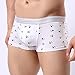 NEARTIME Men's Underwear, Trunks Sleepwear Men Boxer Briefs Shorts Soft Underpants (L) White