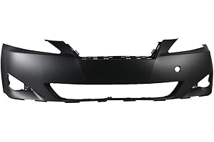 Titanium Plus Autoparts Primed Black Front Bumper Cover Assembly Compatible for 2006-2008 LEXUS IS250 350 5211953925 LX1000163