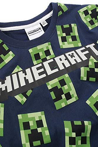 Minecraft Creeper T-shirt donkerblauw Baby's & ouders, Fan merch, Gaming, Schurken - Image 4