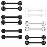 SCERRING 14G Stainless Steel & Clear Acrylic Nipple