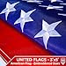 American Usa Us Flag 3x5 ft - Deluxe Embroidered Stars, Heavy Duty Durable Flags Built for Outdoors, Vivid Color, Sewn Stripes, Brass Grommets, Double Stitched UV Protection Perfect for Outside