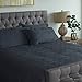 Cariloha Bamboo Jacquard Duvet Cover Set by Includes Duvet Cover and Pillow Shams - 3 Degrees Cooler than Cotton - 100% Viscose from Bamboo (Blue Lagoon, King)