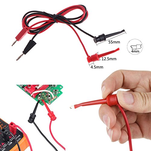 Qisuw 22pcs Electronic Multimeter Car Test Accessory Set 4mm Lead Cable Alligator Clips Probe Kit - Thumbnail 2