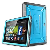 Fire HD 7 Case, SUPCASE [Heavy Duty] Fire HD 7 Case (4th Generation) [Unicorn Beetle PRO Series] Full-body Rugged Hybrid Protective Case Cover with Built-in Screen Protector for Fire HD 7, Blue/Black