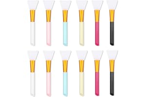 AQSXO Silicone Face Mask Brush, Mask Beauty Tool, Soft Silicone Facial Mud Mask Applicator Brush 12 Pcs.