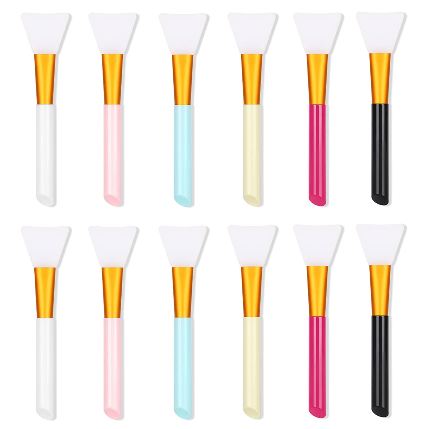 Photo 1 of Silicone Face Mask Brush, Mask Beauty Tool, Soft Silicone Facial Mud Mask Applicator Brush 12 Pcs.