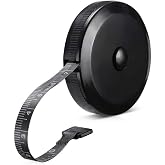 GDMINLO Soft Tape Measure Retractable Measuring for Body Fabric Sewing Tailor Cloth Knitting Craft Weight Loss Measurements Retractable Black Double Scales Rulers 1 Pack