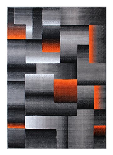 Best peach orange living room rug