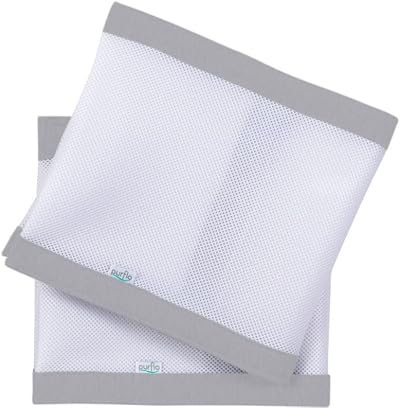 Purflo Breathable Cot Bumper 2pcs Cloud Grey Fits 140x70 cm