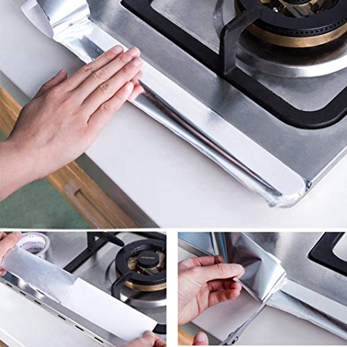 LiPing 50MM X 10M Household Heat-Resistant Waterproof Aluminum Foil Tape Repair Kitchen Cooker Plate Deflector Plate Insulation Sheet Cook Kitchen Tool (A) - Thumbnail 6