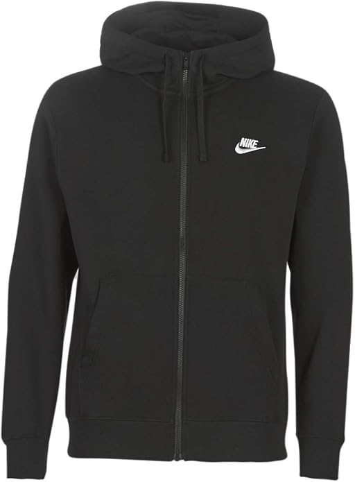 NIKE M NSW Club Hoodie FZ BB Fleece Hommes Black Sweaters: Amazon.co.uk ...