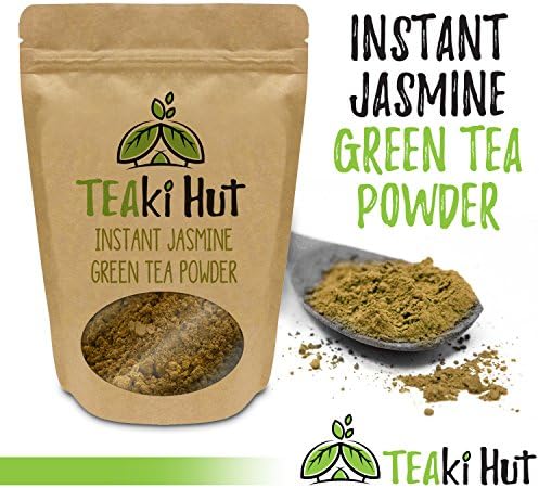 TEAki Hut Organic Instant Jasmine Green Tea Powder (2 oz / 40 Servings)