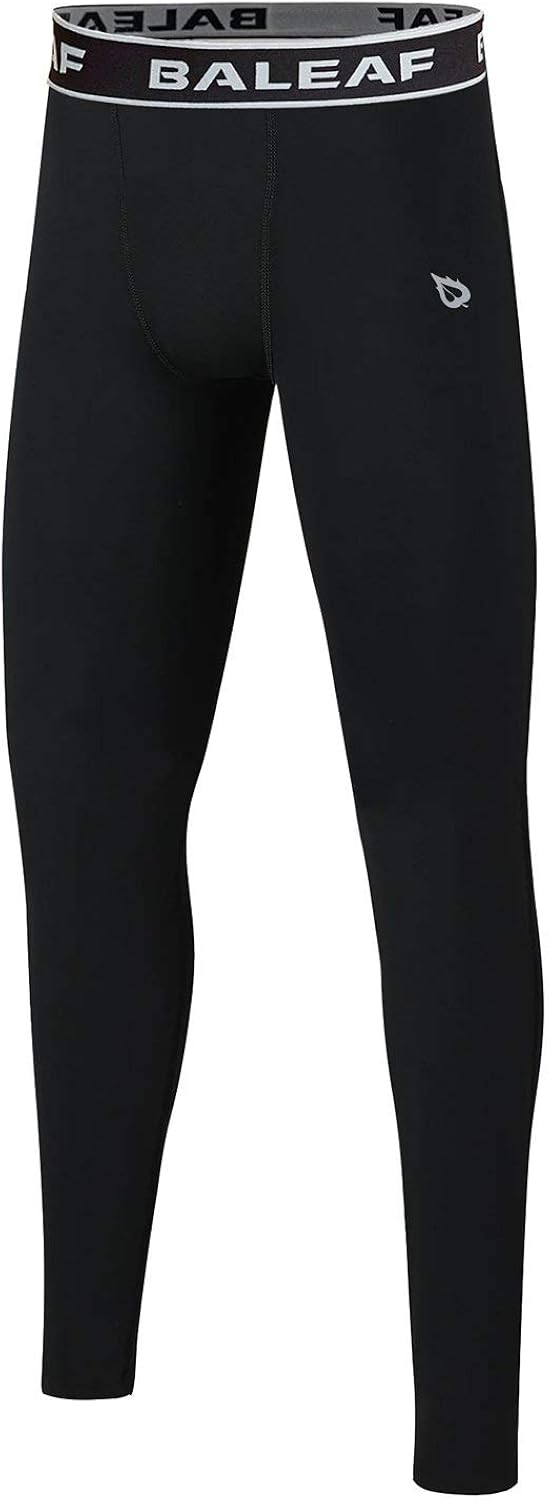 BALEAF Youth Boys'/Girls' Compression Pants Base Layer Yoga Leggings Sports Tights Running Workout Training: Clothing