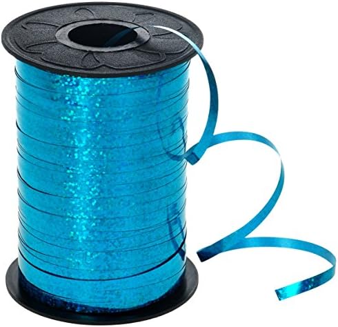 HIART RC50207 Holographic Curling Ribbon, 3/16" x 500 Yard, Turquoise