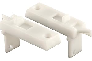 Prime-Line F 2642 Vinyl Spring-Loaded Replacement Window Tilt Latch Pair, 1-11/16” Hole Center, White (1 Pair)