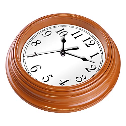Foxtop 9 Inch Silent NonTicking Wall Clock Battery Operated Quartz