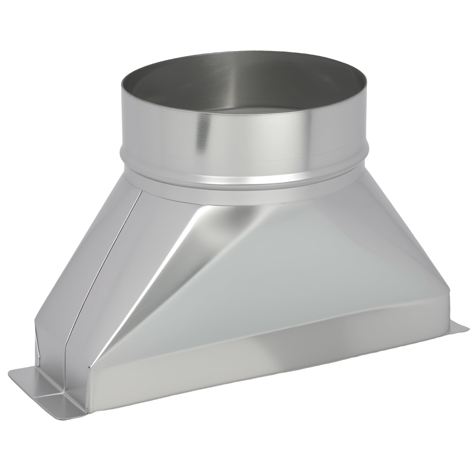 Photo 1 of RDUIGT Rectangular to Round Duct 6'' Dia x 3-1/4" x 10'' L Microwave Vent Kit Galvanized Transition for Connecting Duct Fittings