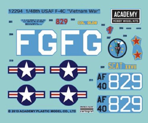 Academy 12294 Phantom F-4c Vietnam 1:48 Plastic Kit