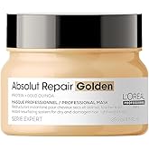 L'Oréal Professionnel Paris Absolut Repair Golden Mask - Repairs Damage & Provides Shine For Fine to Medium, Dry, & Damaged Hair