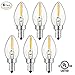 C7 LED Bulbs Candelabra Base,E12 Base LED BULB,Salt Lamp Bulbs, 0.6W Equivalent to 12w Incandescent Bulb, 75 Lumen,SUNMEG C7 led Candelabra Night Light, Warm White 2700K(6 Pack)