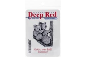 Deep Red Stamps Koala with Baby Rubber Cling Stamp 1.7 x 2.1 inches