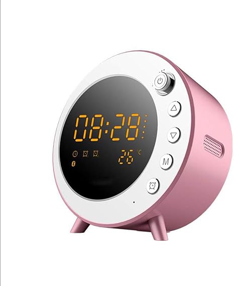 Amazon Blfjjyp き クロック ブルートゥーススピーカー太りすぎのサブウーファーは携帯用目覚まし時計を接続します Color Pink 置き時計 掛け時計 オンライン通販