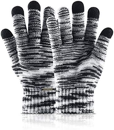 XXJKHL 1 Pair Winter Gloves Knit Mitten Anti-Slip Touch Screen Gloves Wool Magic Warm Gloves for Women Men