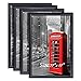 PETAFLOP 11x17 Poster Frames Black Wall Mounting Picture Frame for 11x17 inch Poster, Set of 4