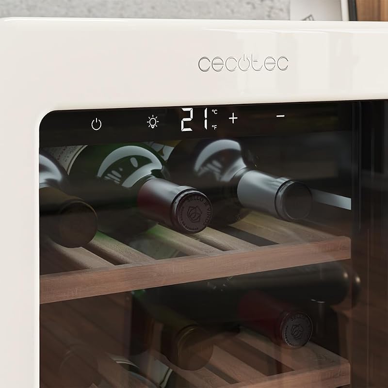 Cave a Vin 18 Bouteilles Bolero GrandSommelier Origin 18 Hit Black. Cave à vin rétro, noir, 18 bouteilles, NoFrost, 5-20 ºC, LED, compresseur, clayettes en bois