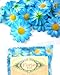 (100) Silk Blue Gerbera Daisy Flower Heads , Gerber Daisies 1.75