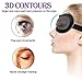 Sleep Mask 2 Pack,Eye Mask for Men Women 3D Contoured Blinder & Blindfold Comfortable & Super Soft Sleeping Masks with Adjustable Buckle,Suitable for Travel/Nap/Night's Sleeping(Black/Blue)