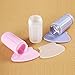 yueton Pack of 3 Clear Jelly Soft Silicone Nail Art Stamper and Plastic Scraper Stamping Plate Image Transfer Tool Set DIY Polish Print Template Manicure Tools
