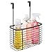 iDesign Axis Metal Over the Cabinet Storage Organizer, Waste Basket for Aluminum Foil, Sandwich Baggies, Cleaning Supplies, Garbage Bags, Bath Supplies, 6.2