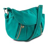 Travelon Anti-Theft Front Zip Hobo Bag with RFID Protection, Jade