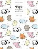 Popo Academic Planner 2019-2020: Monthly Weekly Daily - Dated With Todo Notes - Kawaii Animals (July by 