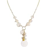 Coiris Natural Seashell Choker Necklaces Earrings Jewelry Set for Women Starfish Shell Freshwater Pearl Collar Necklaces for Women Irregular Mother of Pearl Jewelry Set