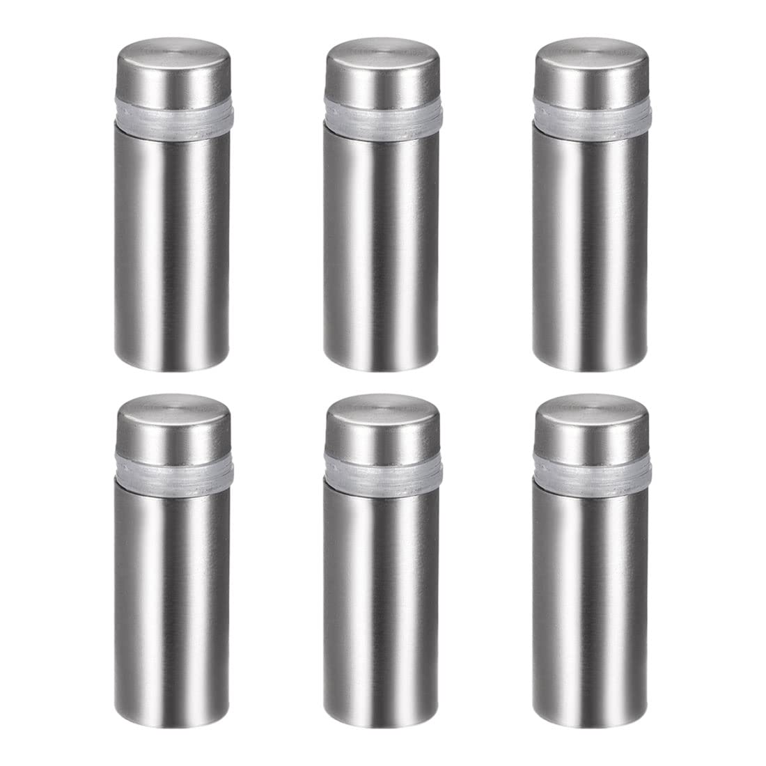 sourcing map 1/2 Dia x 1-1/4"(12x33mm) Standoff Screws Wall Mount Sign Holders Acrylic Glass Nails 6pcs