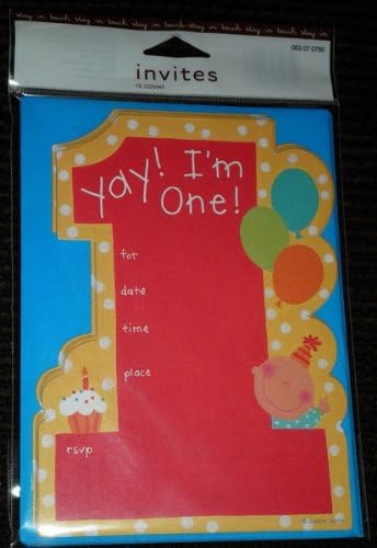 Birthday Party Yay! I'm 1! Invitation Cards ~ Targets