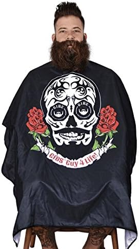 Gibs Grooming Sugar Skull Barber Stylist Cutting Cape