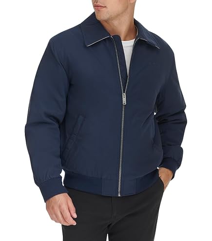 Dockers Men's Open Bottom Golf Jacket, New Navy, Medium at Amazon
