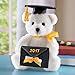 Class Of 2017 Graduation Bear with Money/Gift Card Holding Envelope, White