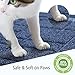 VIVAGLORY Cat Litter Mat for Catching Litter, Cats Litter Rug Catcher, Waterproof Pet Feeding Food Mats for Kitty Dog Small Animals, Non-toxic Safety for Pets, Navy Blue-Modern Pattern