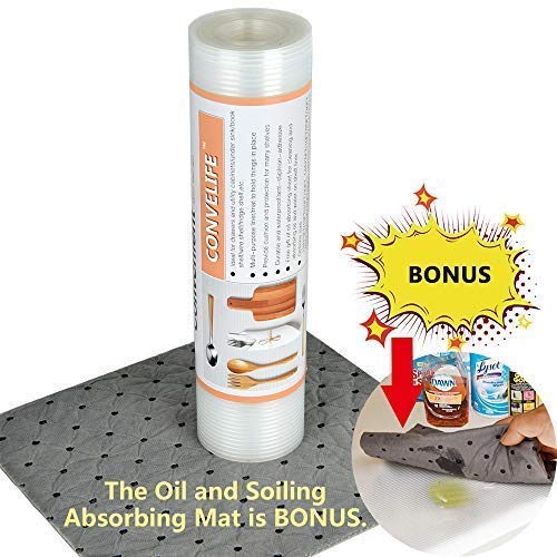 Under the sink Mat,Drawer,Shelf Liner,wire Shelves,Non-Adhesive,Anti-Slip,Durable,Cleaning, Strong,for Drawers,Shelves,Cabinets,Storage,Under Sink Organizer,Kitchen,Refrigerator,Bathroom(12'' x 10') - Thumbnail 2